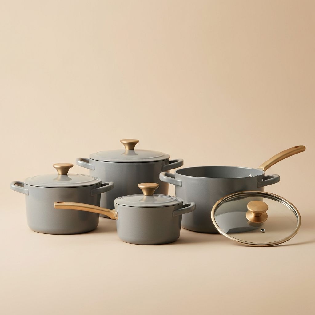 Drew Barrymore Beautiful Oyster Grey cookware collection